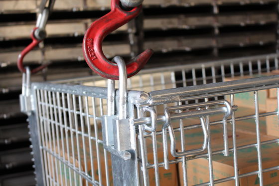 Logistik Pallet Kotak Dilapisi Seng 1000kg 50 * 100mm Wire Mesh