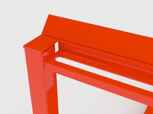 Merah Oranye 30 * 50mm Tegak 150KG Kapasitas Stackable Stillages