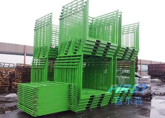 Green Powder Coated 1.5M Depth 60 &quot;Palet Baja Stackable