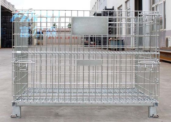 Transportasi 5/1 Stackability RAL Galvanized Wire Mesh Box Pallet