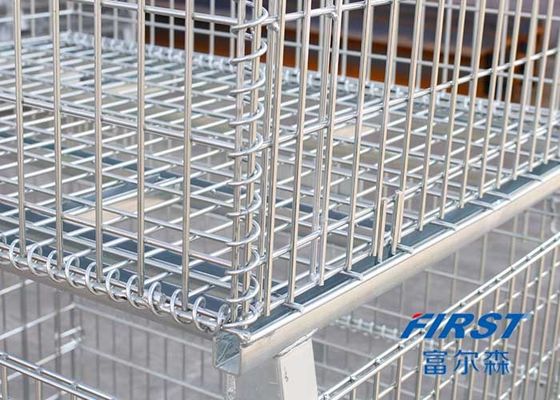 Transportasi 5/1 Stackability RAL Galvanized Wire Mesh Box Pallet