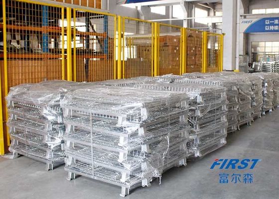 Empat Cincin Pallet Kotak Pengukur Wire Mesh 6.31m3 6.3mm