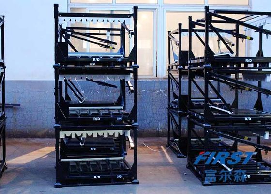 4 Lapisan Kotak Pallet Logam Susun