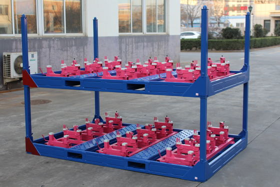 2000KGS 4 Lapisan Palet Baja Stackable Dilepas