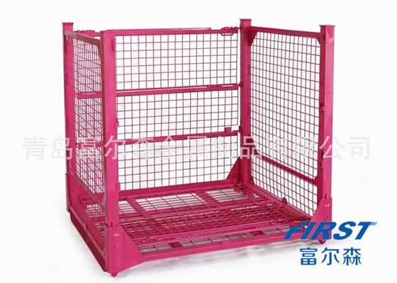 ISO RAL Galvanis 110kg 4 Lapisan Kandang Kawat Baja Stackable