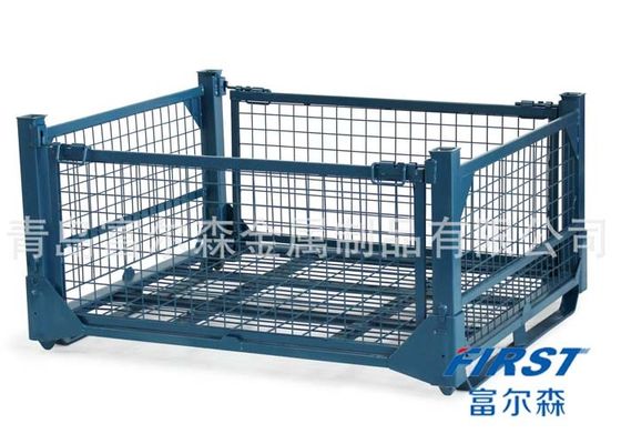 Powder Coating 2000KGS Kapasitas 0.6mm Wire Collapsible Metal Cage