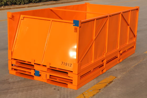 Tugas Ringan Dilapisi 2 Ton Kotak Pallet Logam Baja 2.0mm