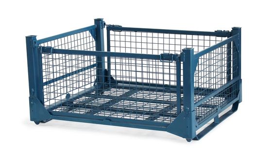 Penyimpanan Gudang Berlapis Seng Baja 50x50mm Q235 Wire Mesh Cage