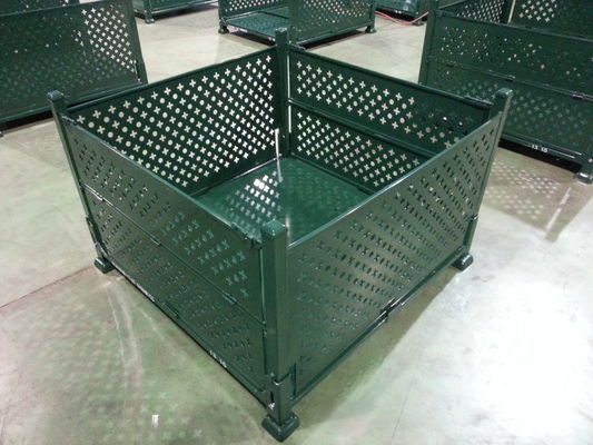 Penyimpanan Gudang Berlapis Seng Baja 50x50mm Q235 Wire Mesh Cage