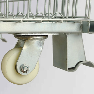 Silver Lockable Folding 50 * 50mm 1500KG Kandang Logam yang Dapat Dilipat