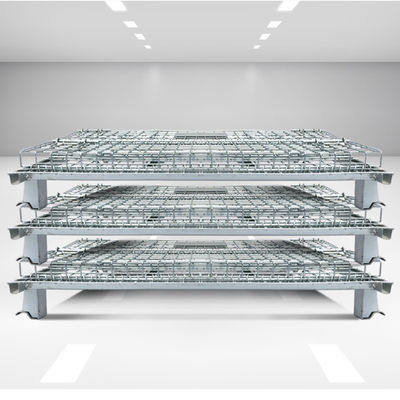Kontainer Wire Mesh Lipat RAL yang Dapat Dikunci Dilapisi 1500KGS