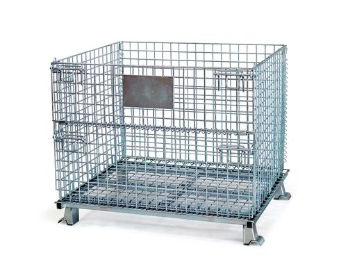 CE RAL Powder Coated 1000KG Lipat Wire Mesh Container